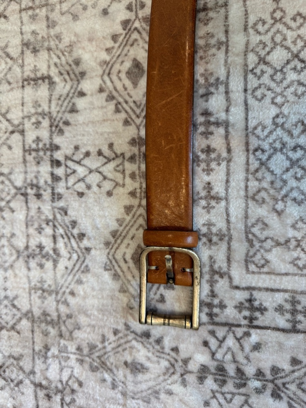 Martin Dingman Cognac Leather Belt size 36